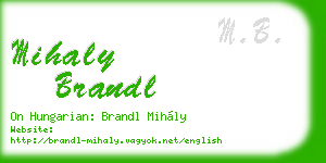 mihaly brandl business card