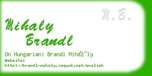 mihaly brandl business card